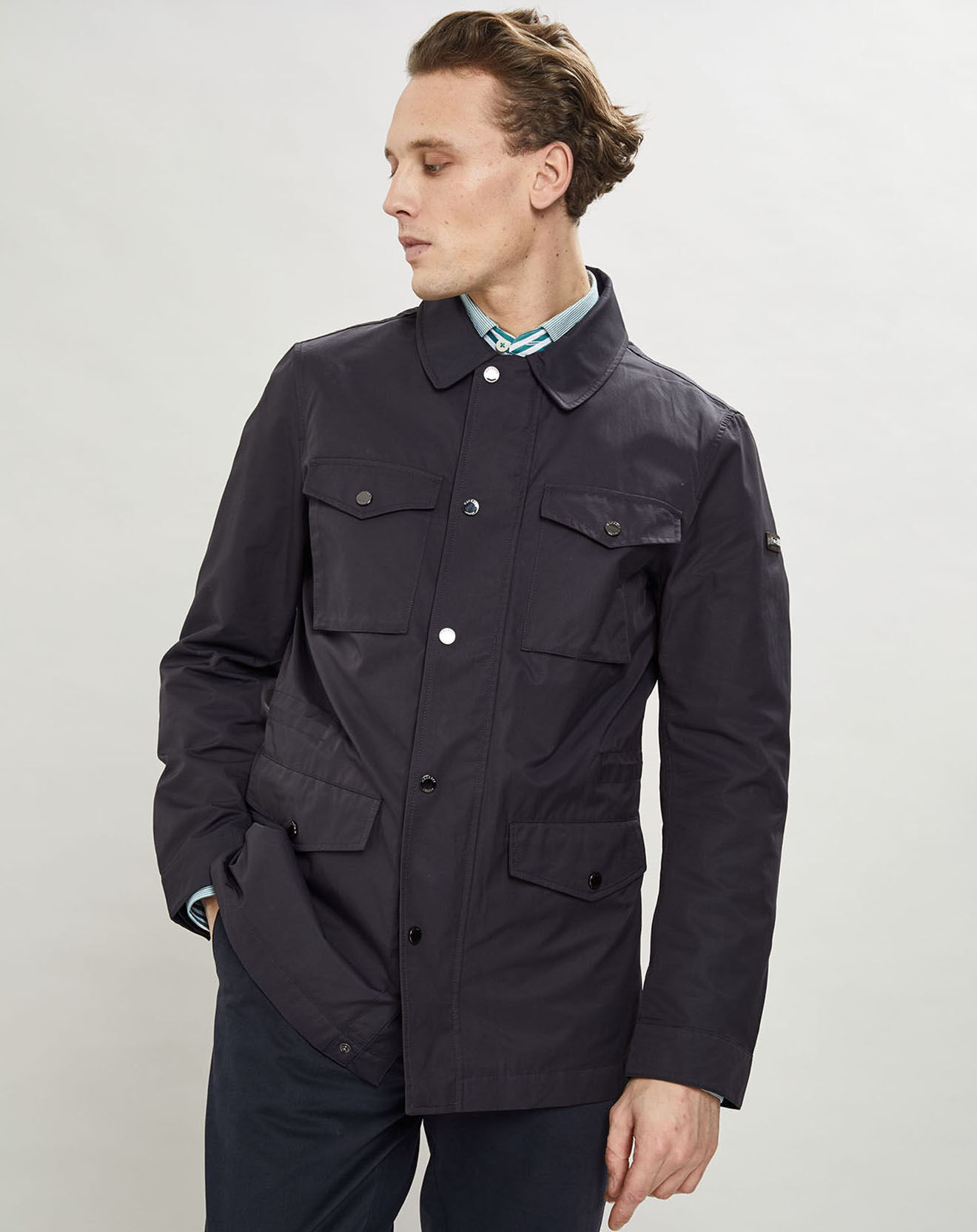 Hackett London Parka Light bleu marine
