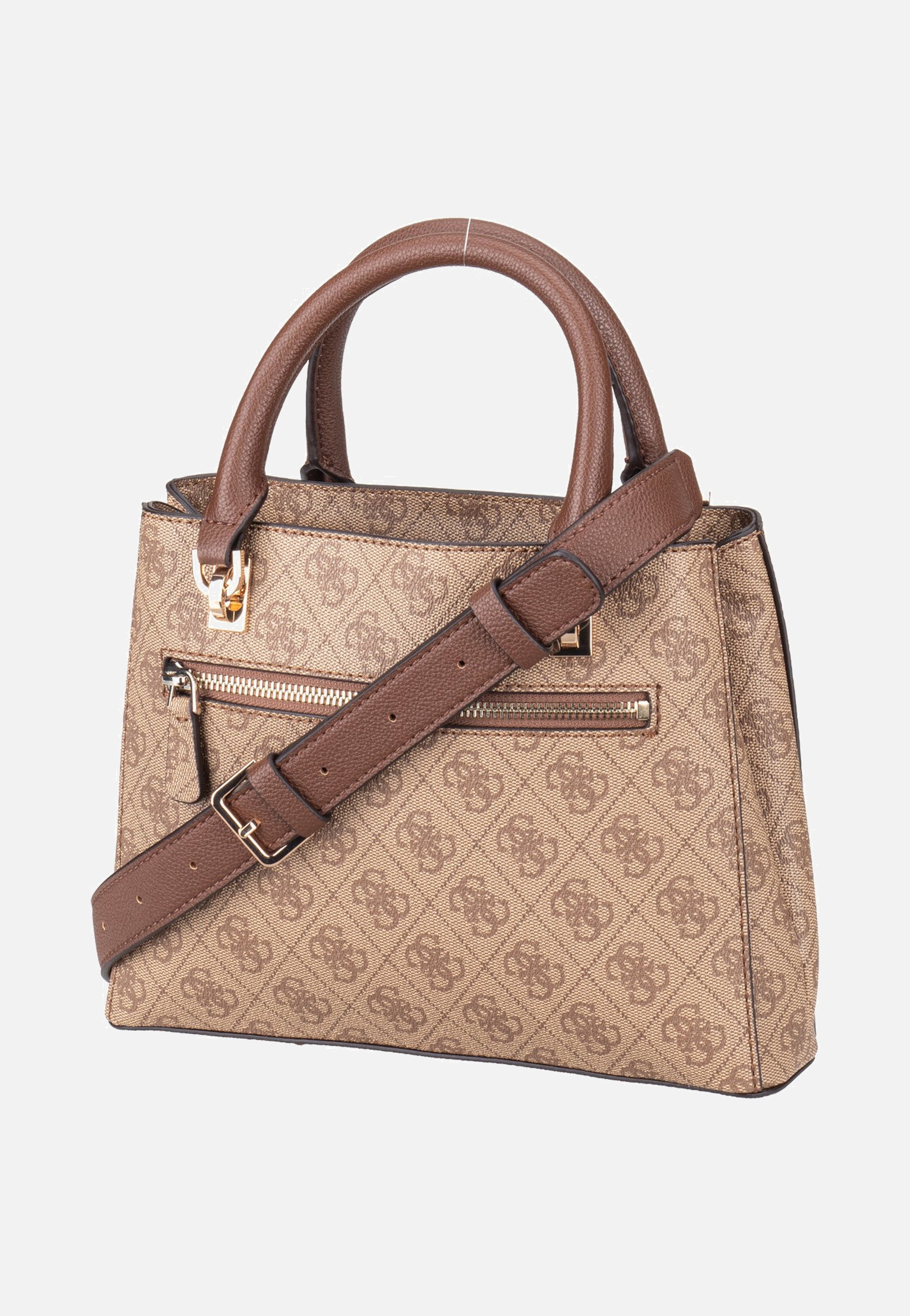 Noelle II Sml Multi Comp Latte Logo/Brown - Satchel