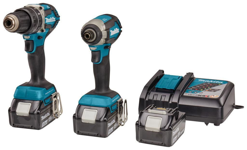 Makita DLX2180TJ1 Accu Combiset 2-delig (DHP484   DTD153) 18V 5.0Ah in Mbox