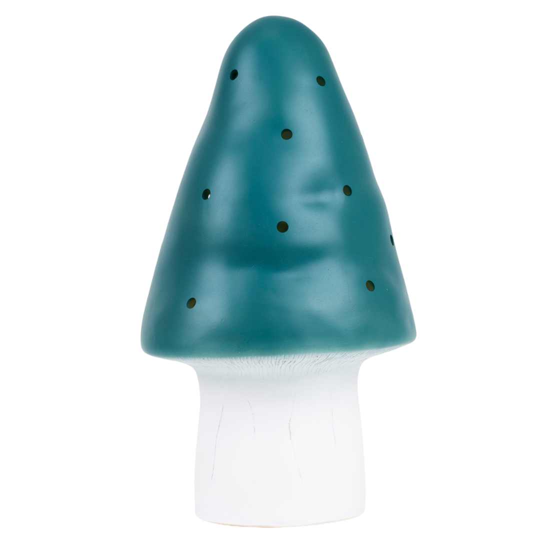 egmont toys heico lamp paddenstoel - natuurlijk blauwgroen- 28 cm