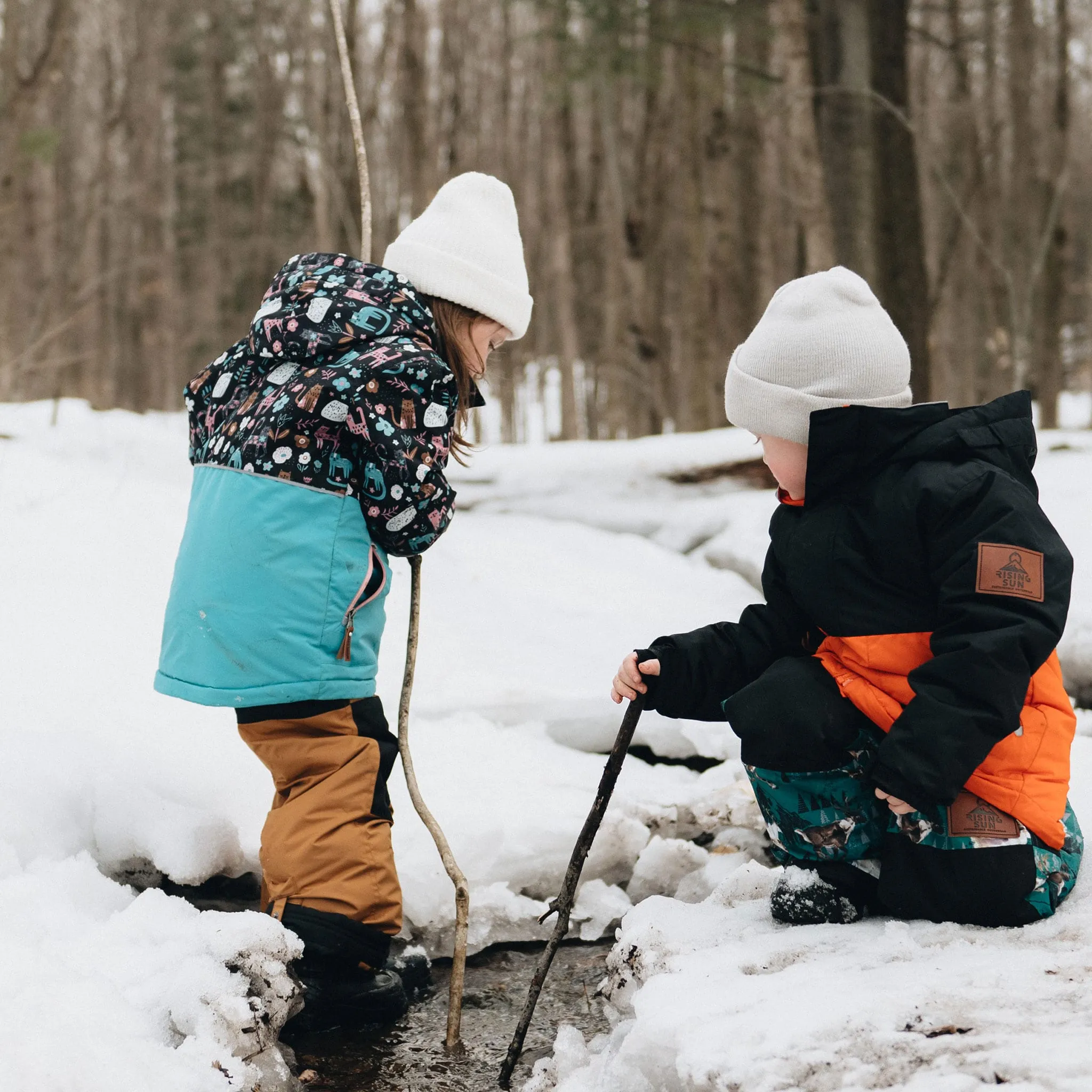 Rising Sun Habit de Neige Imprimé Chat 4-14ans