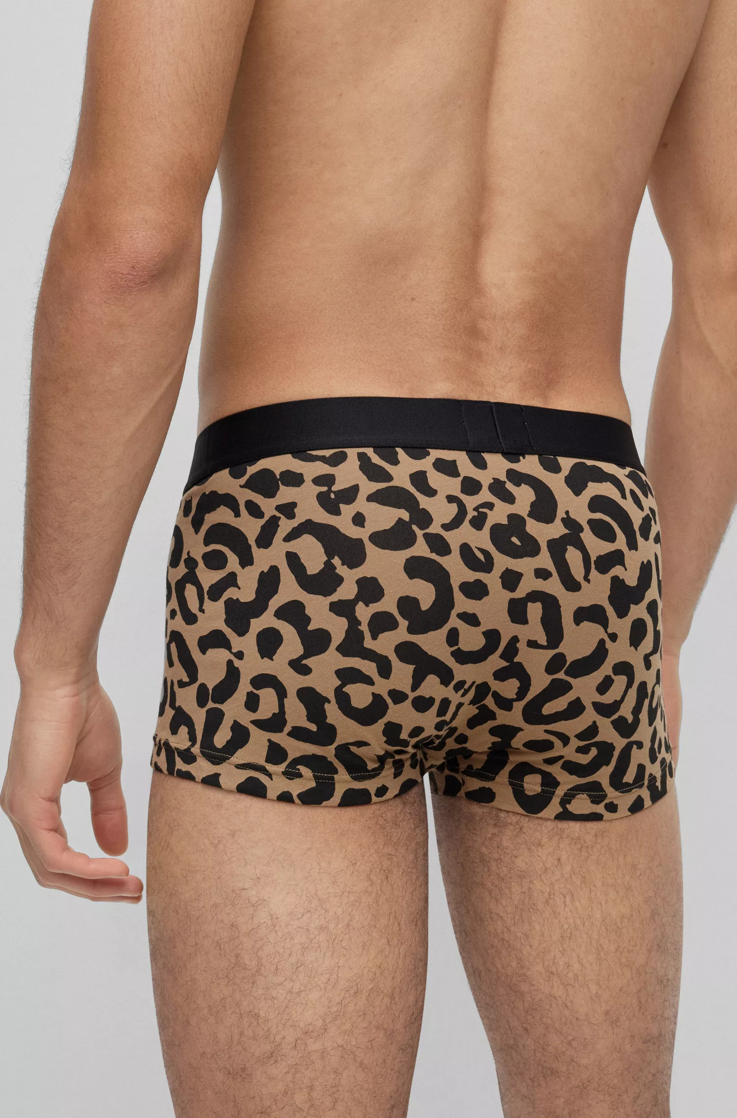 HUGO Vermelho - Pacote com duas cuecas boxer de algodão elástico com cós com o logotipo.