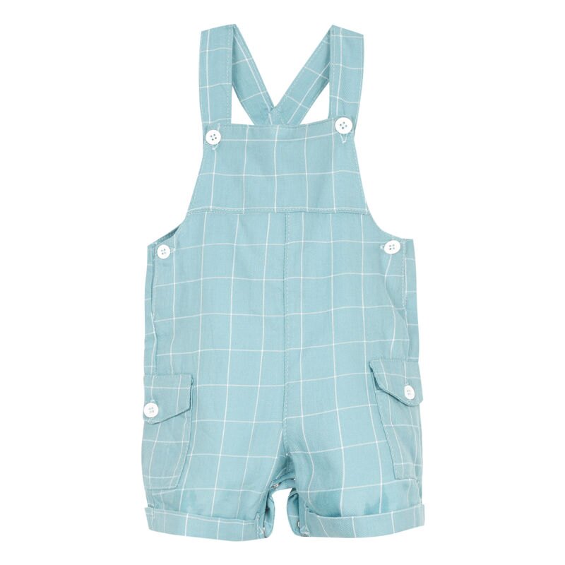 Salopette bleuee en coton à carreaux bébé garçon Absorba Aucune nuance
