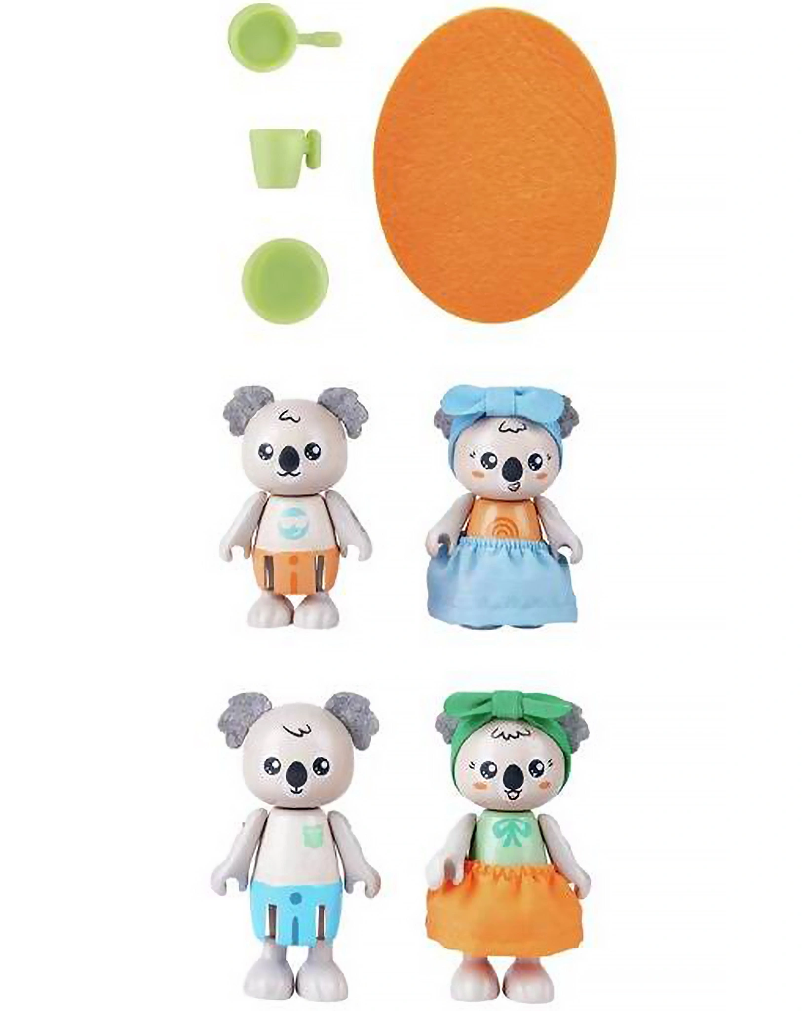 Puppenhaus-Figuren KOALA FAMILY 10-teilig in bunt