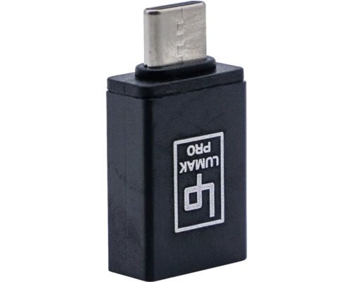 LUMAK PRO USB-C naar USB-A 3.0-adapter, zwart, 1 stuk