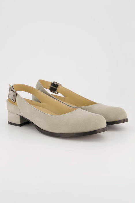 Pumps, Veloursleder, verstellbare Ferse, Weite H