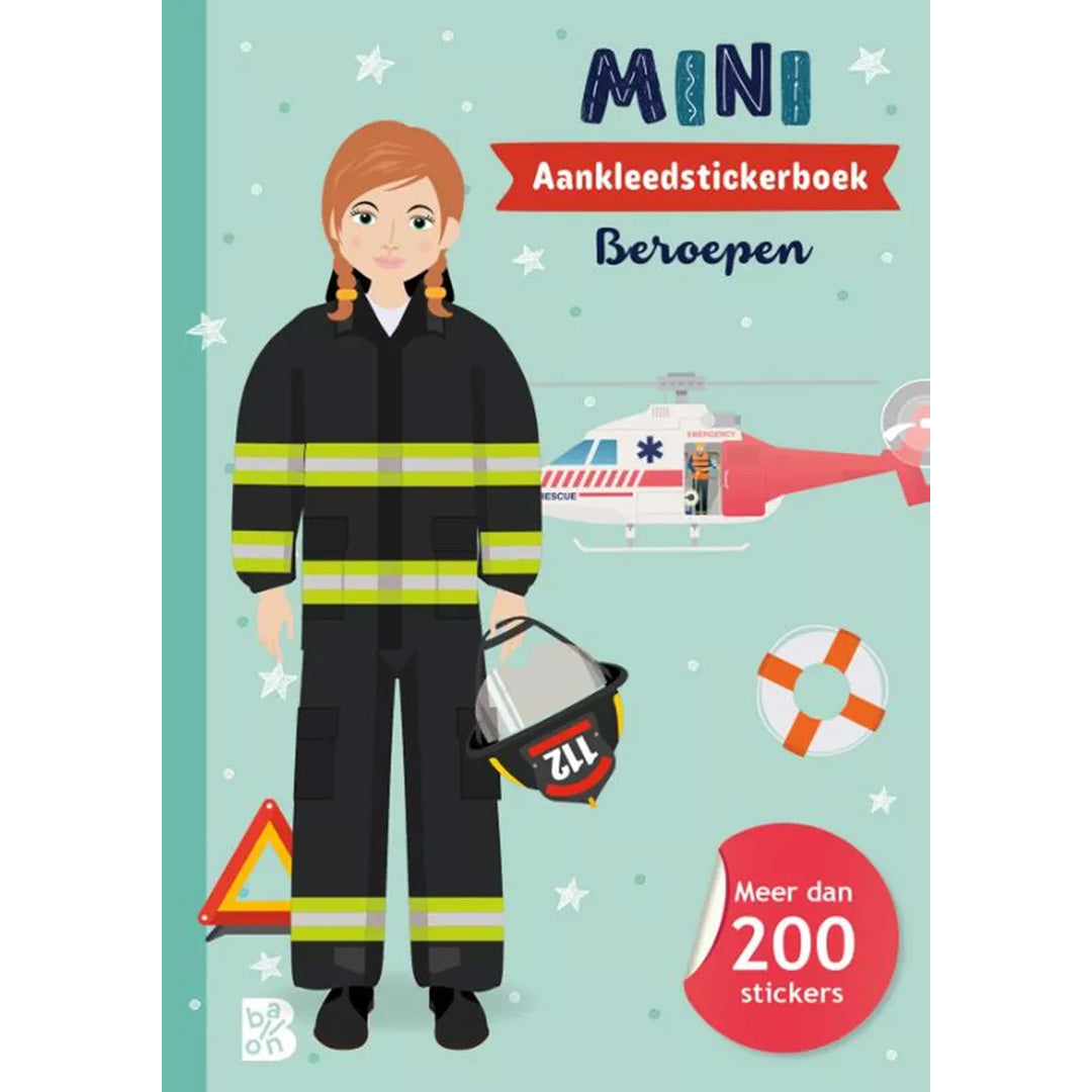 uitgeverij ballon mini aankleedstickerboek beroepen