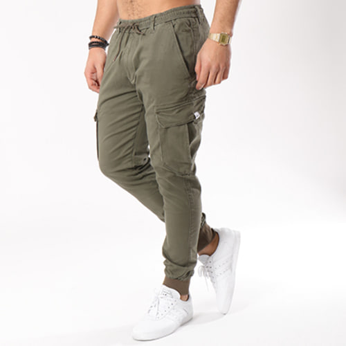 Pantalon Cargo Reflex Rib Vert Kaki