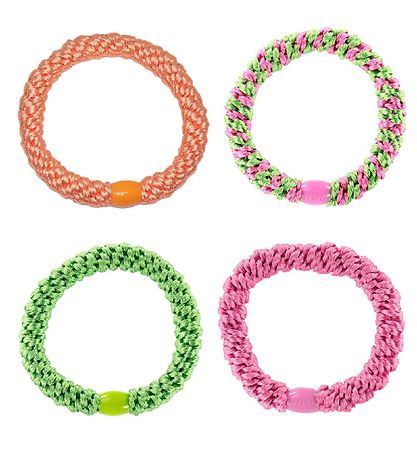 Kknekki Haargummis - 4er-Pack - Grün/Rosa/Orange