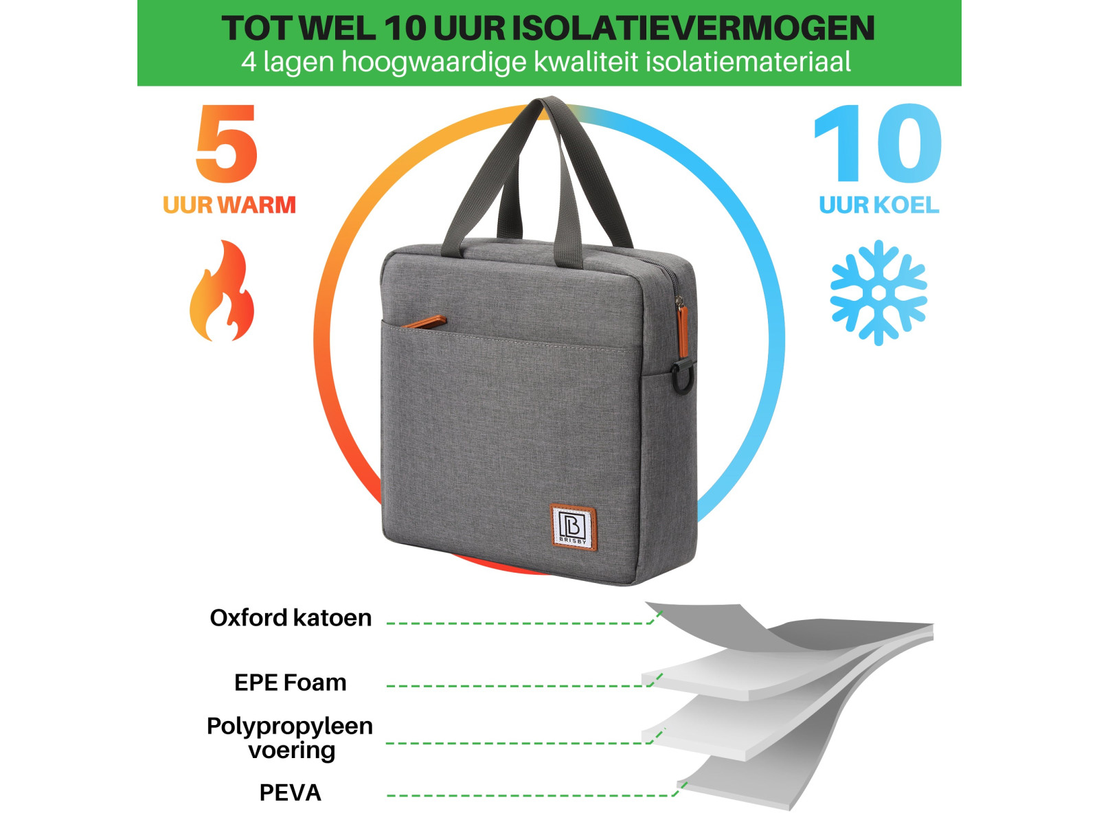 Brisby 7 liter koeltas - Dark Grey