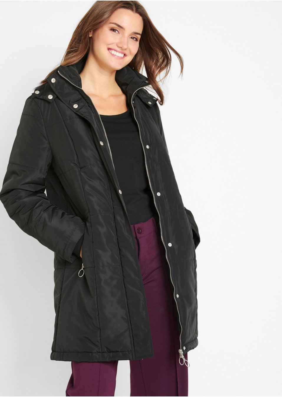 Manteau matelassé à capuche, rembourré