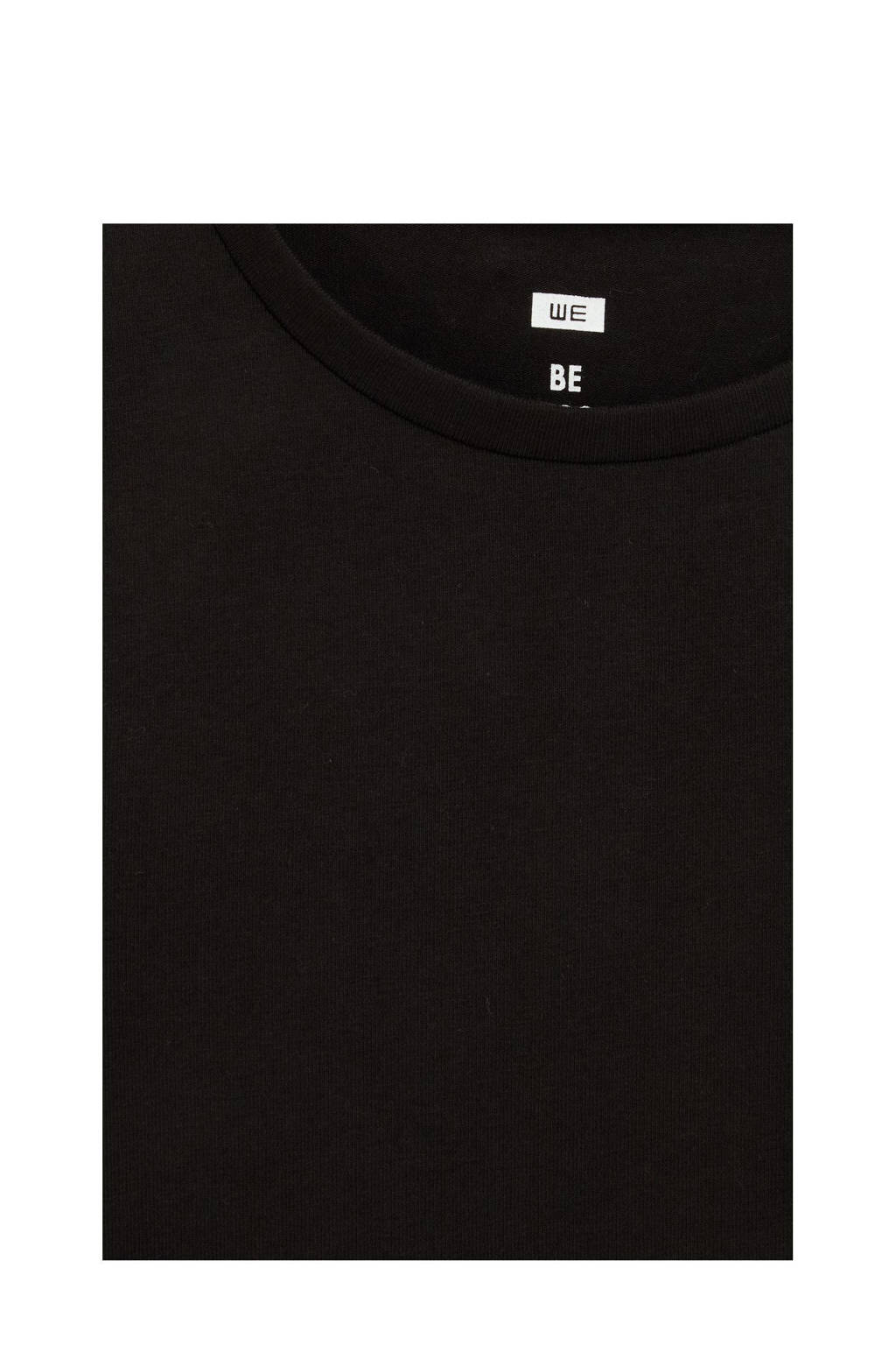WE Fashion basic T-shirt zwart