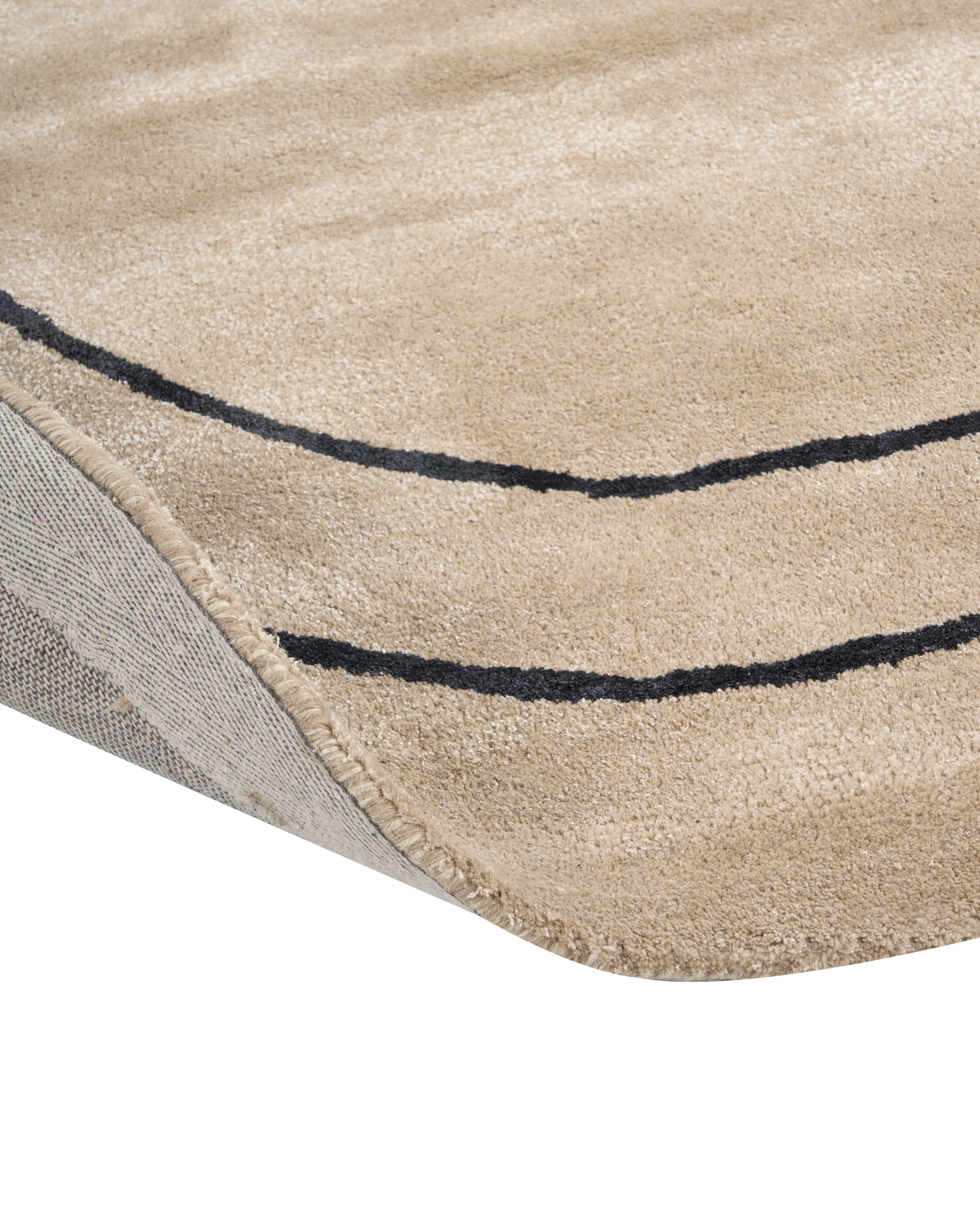 Vloerkleed DIGRI Beige ø 200 cm Viscose