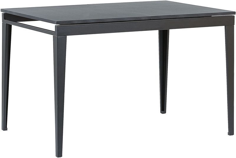 NORLEY - Uitschuifbare eettafel - Zwart - 80 x 120/160 cm - MDF