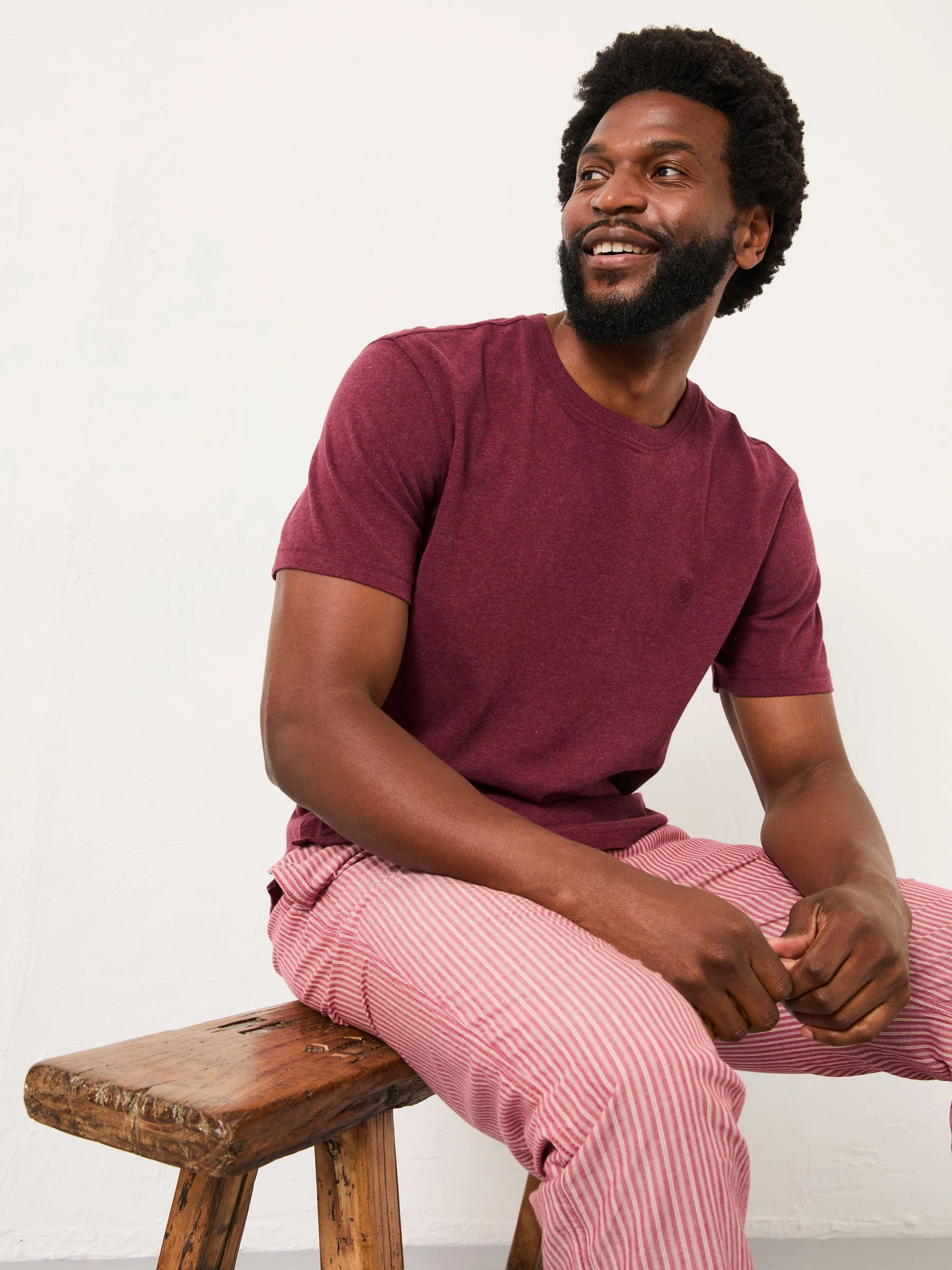 Bordeaurood - FatFace T-shirt met korte mouwen