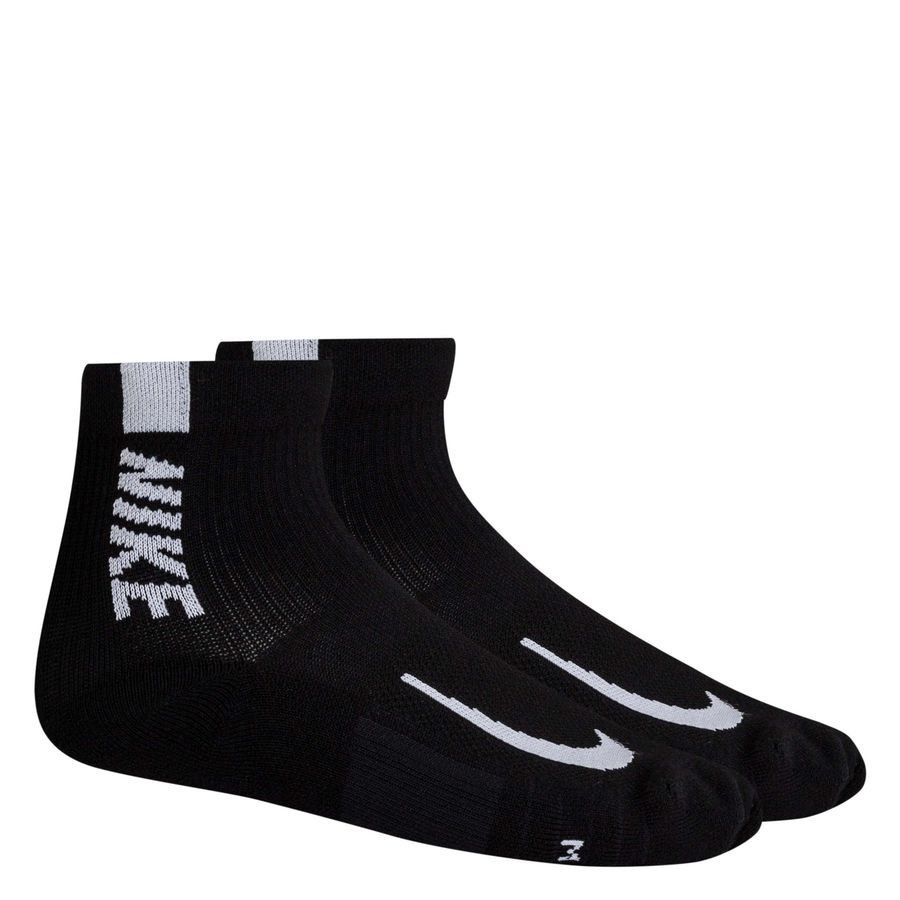 Nike Chaussettes Running Multiplier Cheville 2-Pack - Noir/Blanc