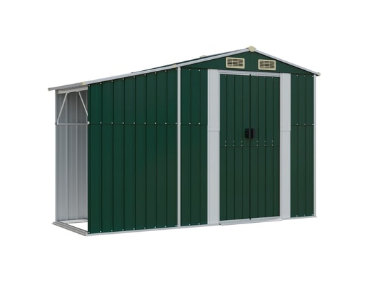 VIDAXL - Abri de jardin vert 277x365,5x179 cm acier galvanisé