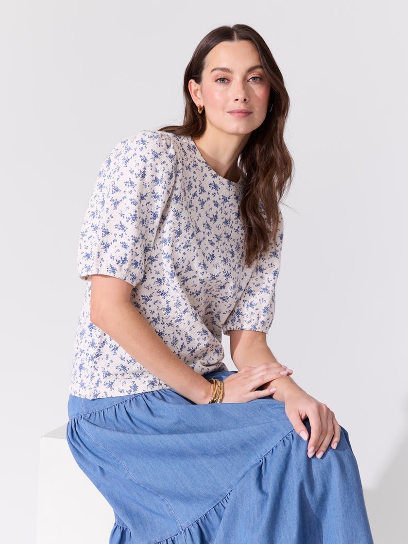 Linette topp Marshmallow
