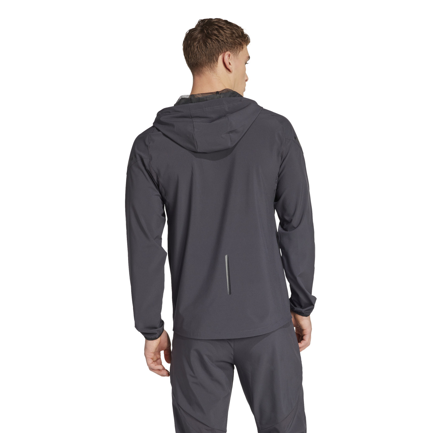 Adidas Tiro 25 Vis Tech Pro Hooded Trainingsjack Donkergrijs Zwart