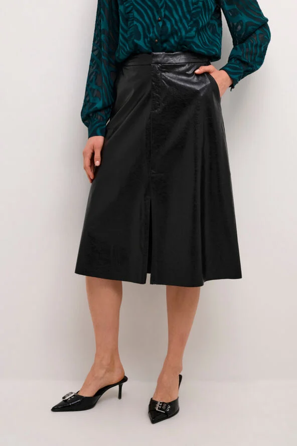 Cream CRCandi Skirt Pitch black