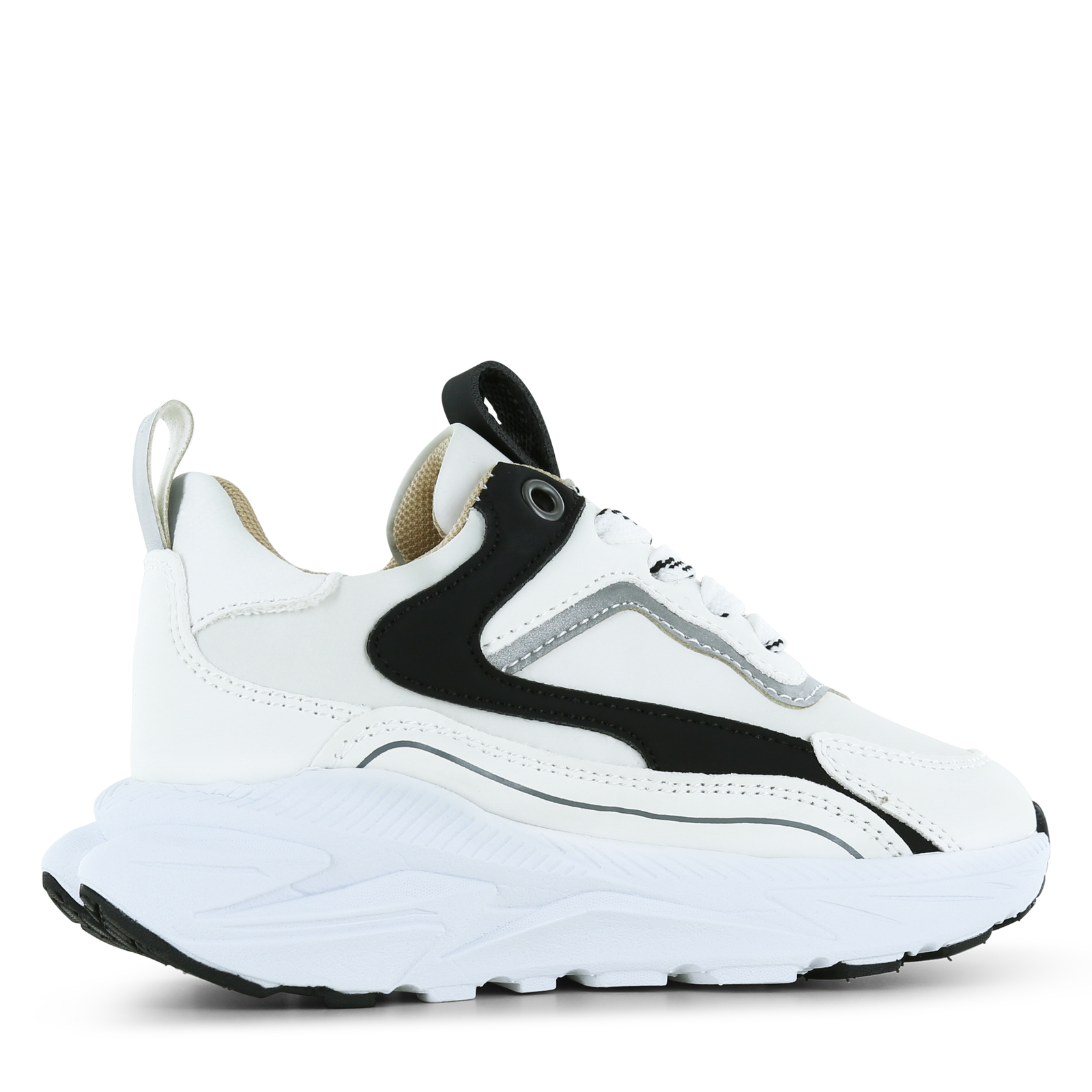 Shoesme chunky witte sneaker Microleer | Jongens schoenen