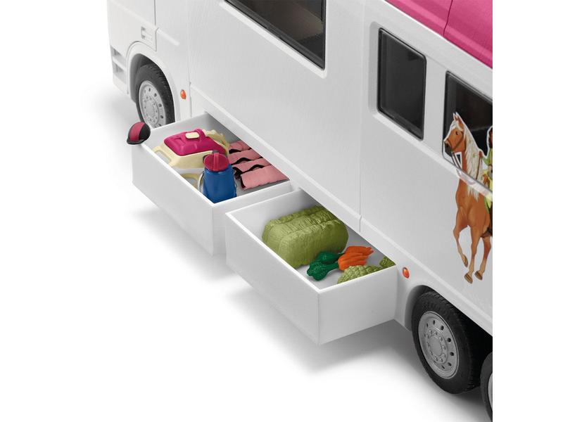 Schleich Spielfigurenset Horse Club Pferdetransporter Umfangreiches Pferde-Spielset