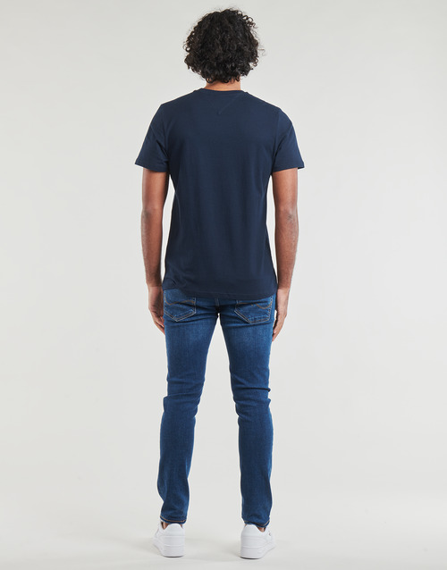 Tommy Jeans - TJM SLIM ESSENTIAL FLAG TEE EXT Marino