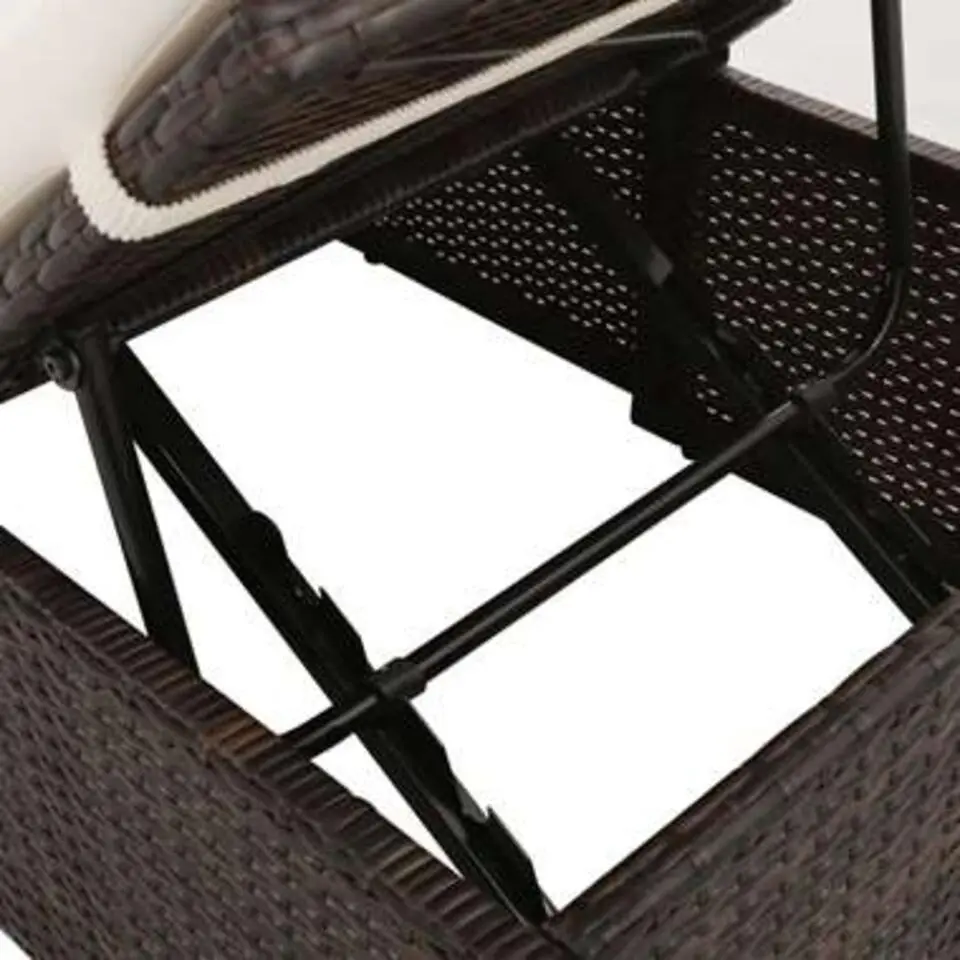 vidaXL - Loungebed - Bruin - Poly rattan