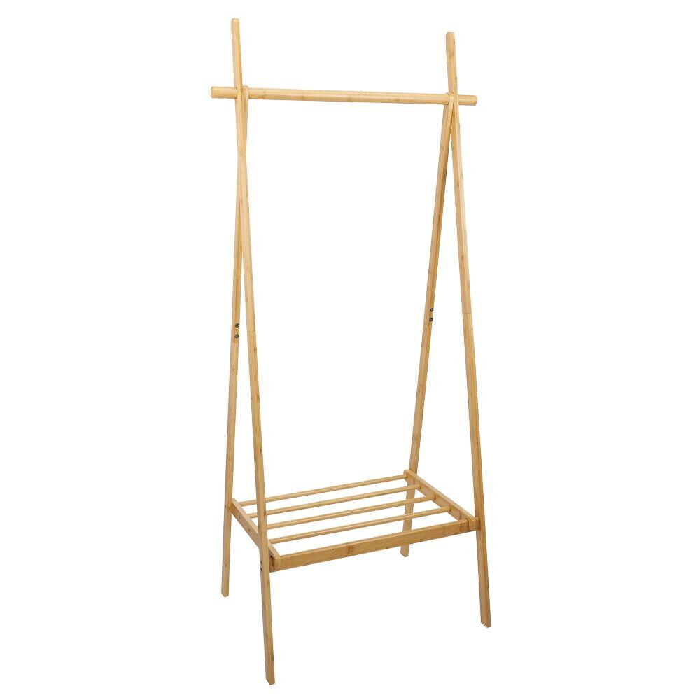 Penderie avec étagère 75xH160x47cm bambou verni