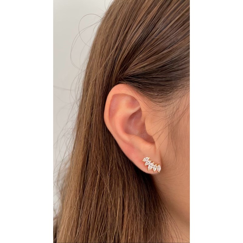 Piercing en acier chirurgical doré cartilage de l'oreille