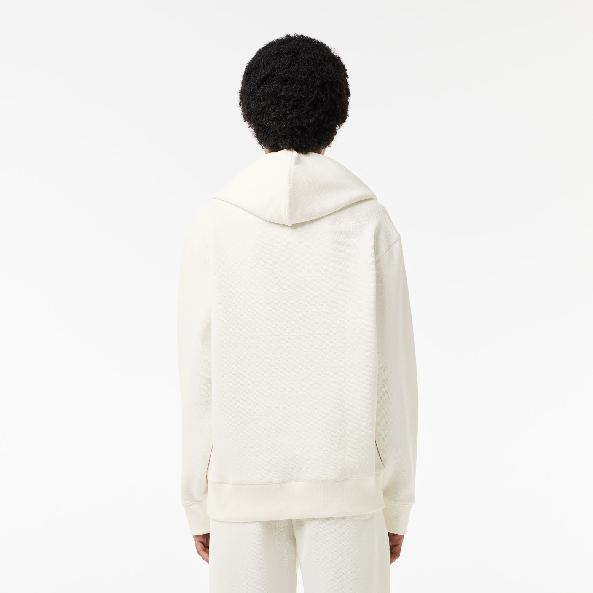 Sweatshirt à capuche relaxed fit piqué double-face Sweatshirts - Blanc - Lacoste - Femme