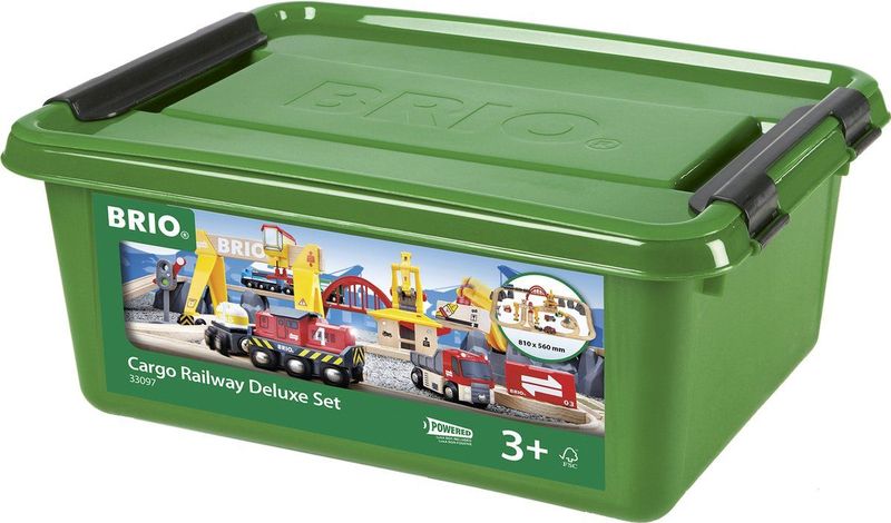 BRIO Treinset vrachtvervoer - Rails - Luxe vrachtset - 50 delig