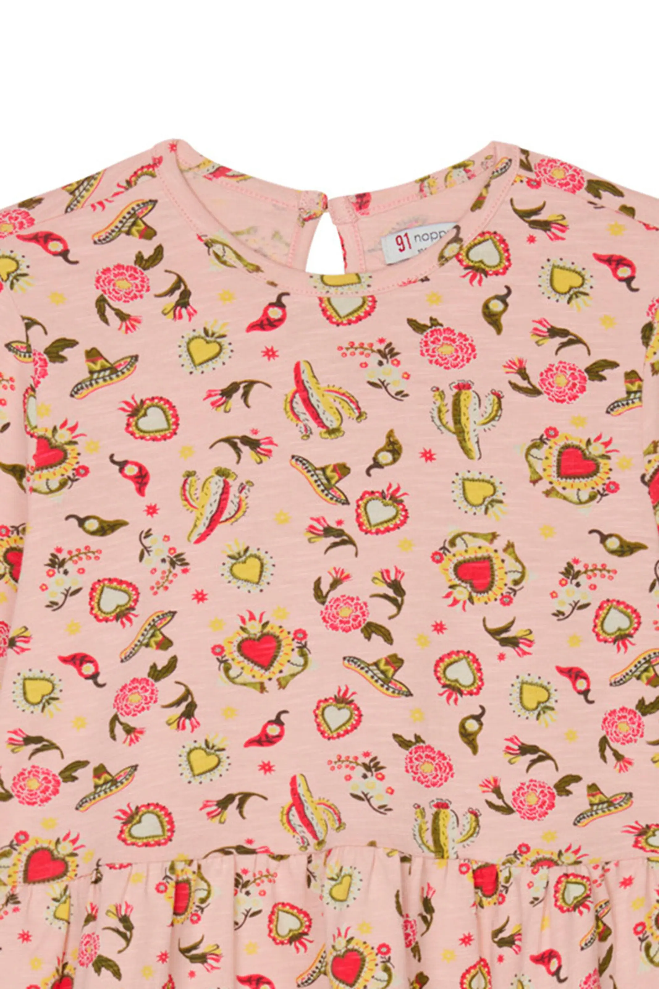 NOPPIES KIDS Kleid Nellysford Hearts pattern Pink