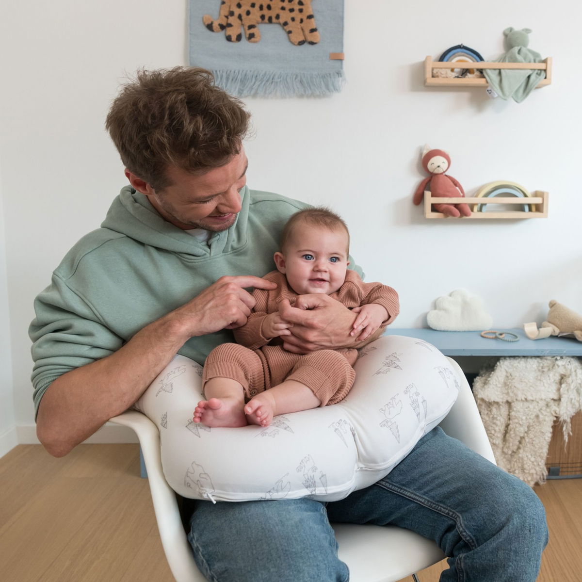 doomoodoomoo   Softy Lagerungskissen bear family grau