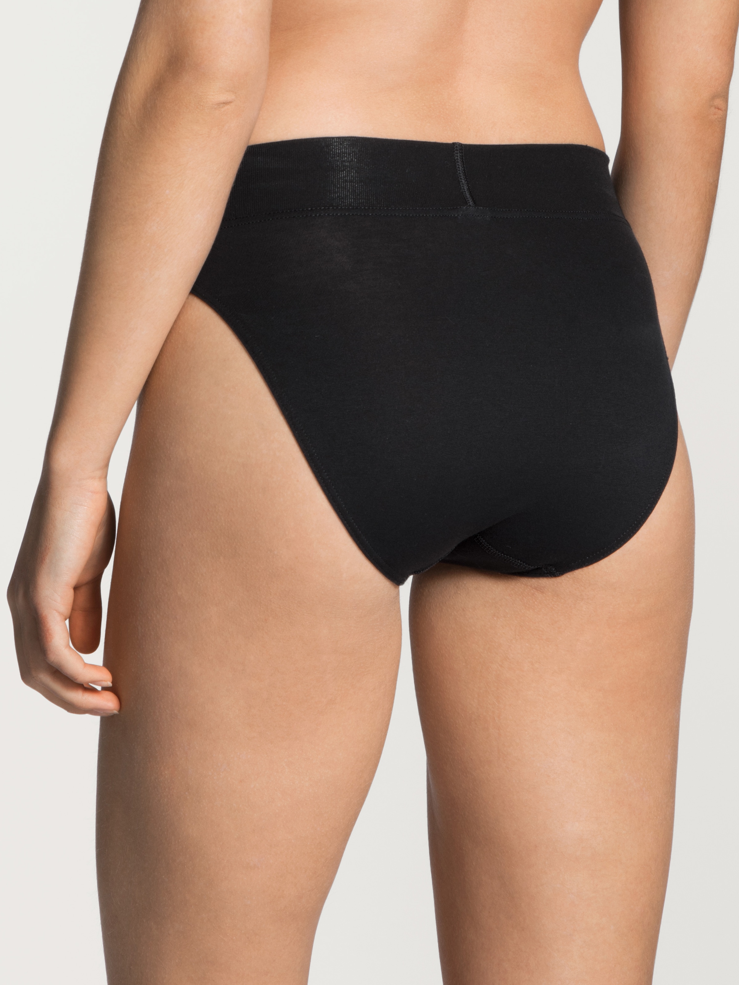 CALIDA High-Waist-Slip »Elastic Duopack«, breiter Softbund, elastisch, atmungsaktiv, weich