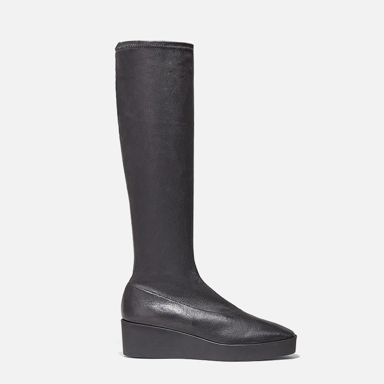 HIGH BOOTS - LOANE boots, stretch lambskin black