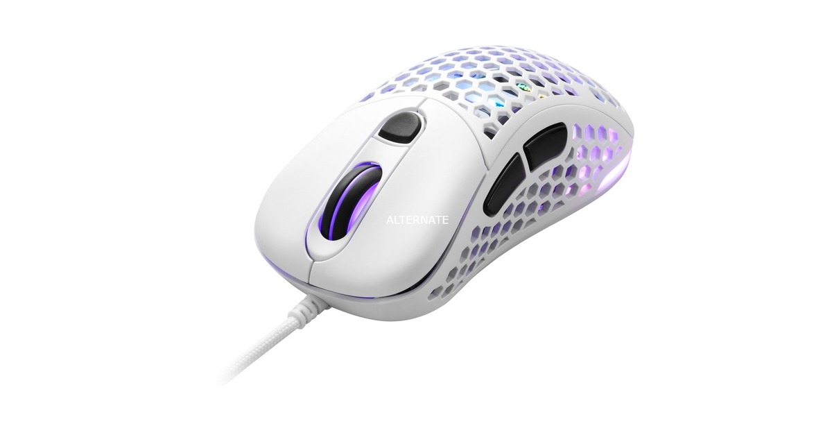 SharkoonLight² 200 gaming muis  (Wit, 50 - 16,000 dpi, RGB leds)