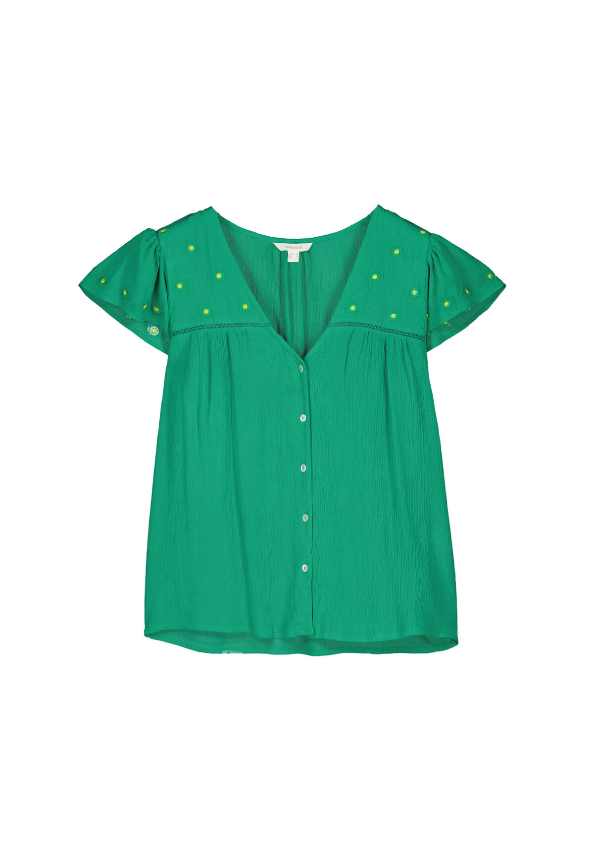 Blusa Bambula bordada - verde