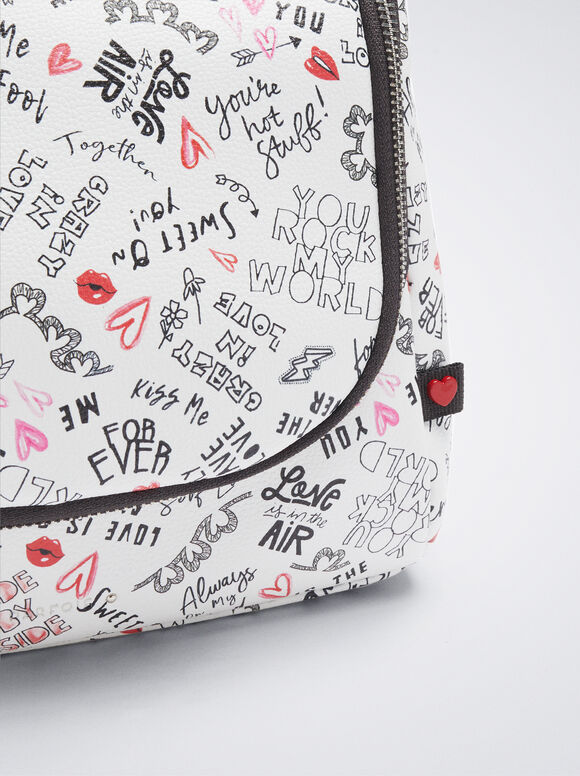 Bolsa Porta-Alimentos Estampada - Negro