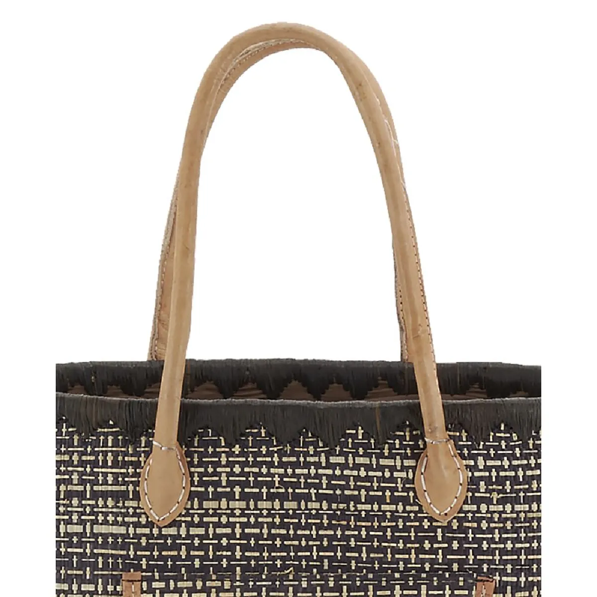 Aubry Gaspard Sac Jonc et Cuir
