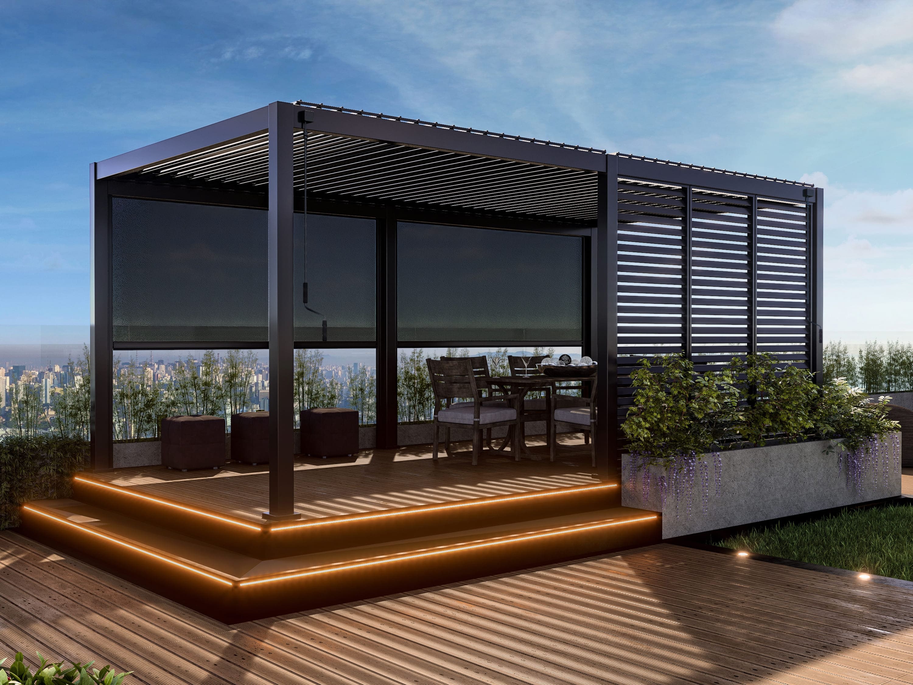 Mirador Deluxe 300 x 600 cm overkapping - antraciet