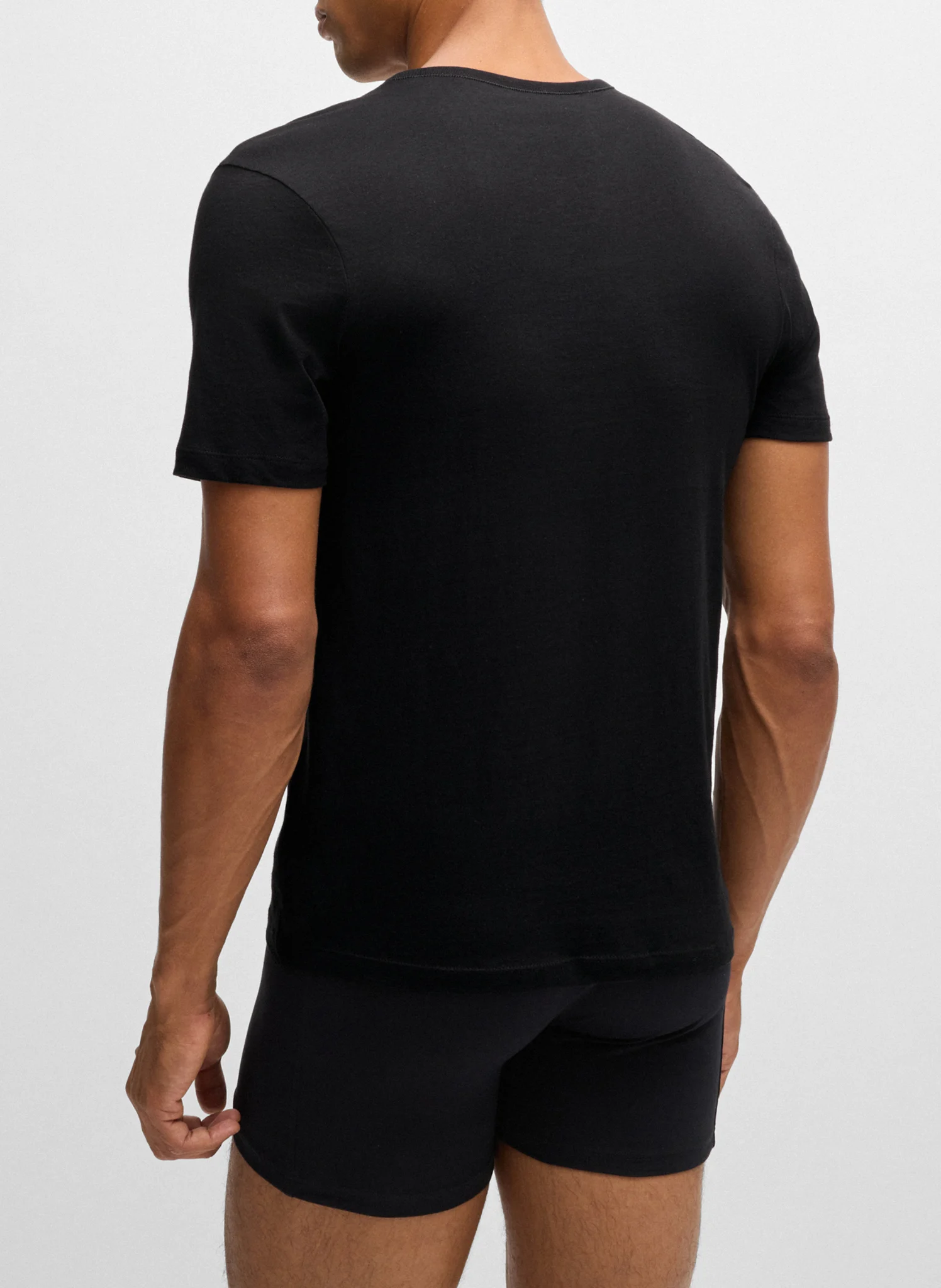 Lot de 3 tee-shirt col rond en coton| Noir
