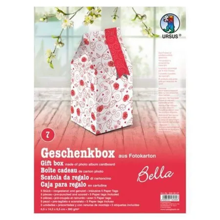 URSUS Geschenkbox Bella 7, 6,5 x 14,5 x 6,5cm, 5 Stück