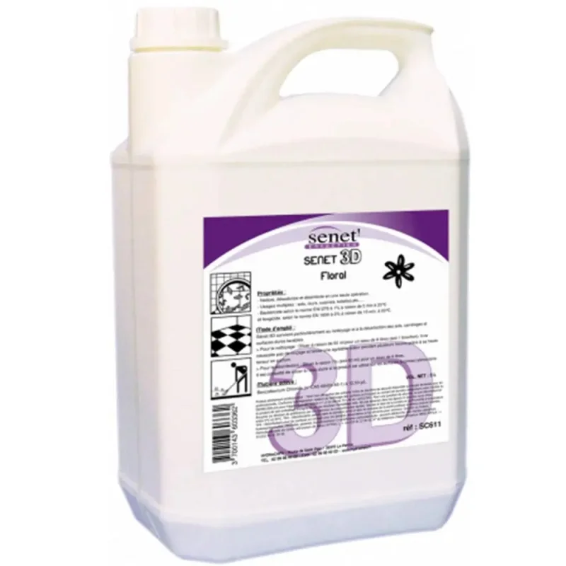 SENET - Détergent sol 3D - Parfum floral - 5L