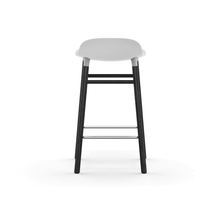 Normann Copenhagen Form Barstool barkruk 65cm met zwart onderstel zwart