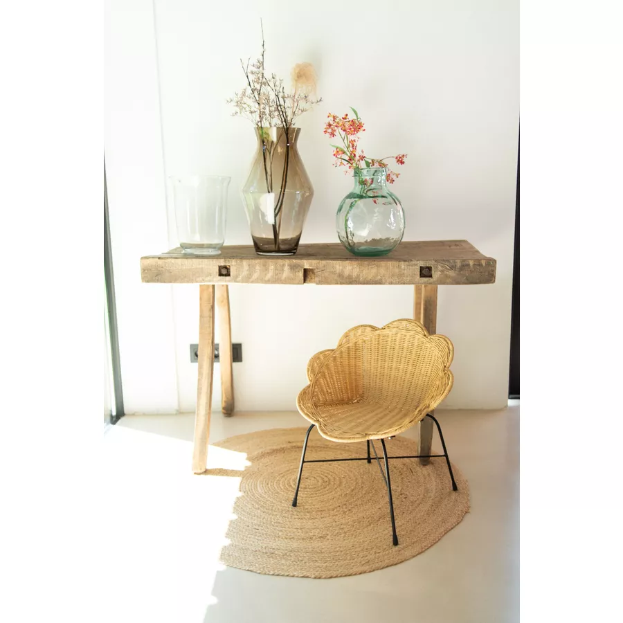 CHILDHOME Kinderstuhl Rattan Blume natur