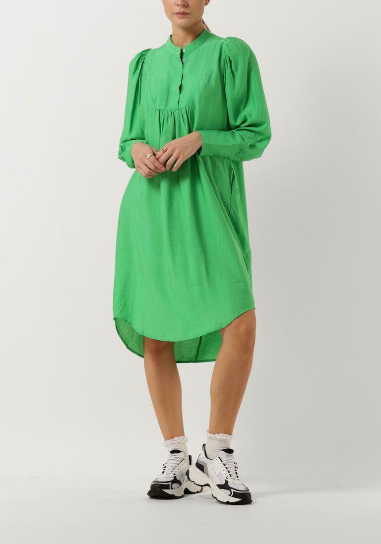 groene co'couture midi jurk callum volume dress