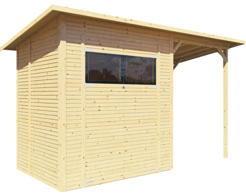 Bertilo Fineline Rhombus Profile Modern 3 Plus Tuinhuis incl. lessenaarsdak 418 x 232 cm Naturel