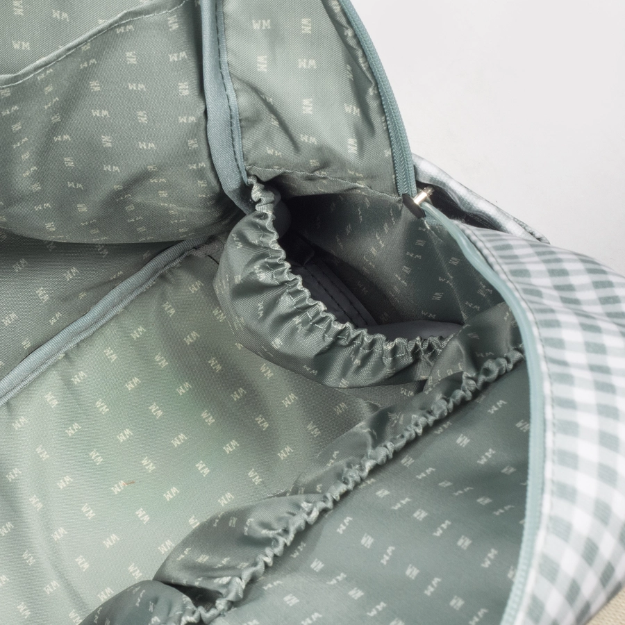 Walking Mum Wickelrucksack I Love Vichy Grün