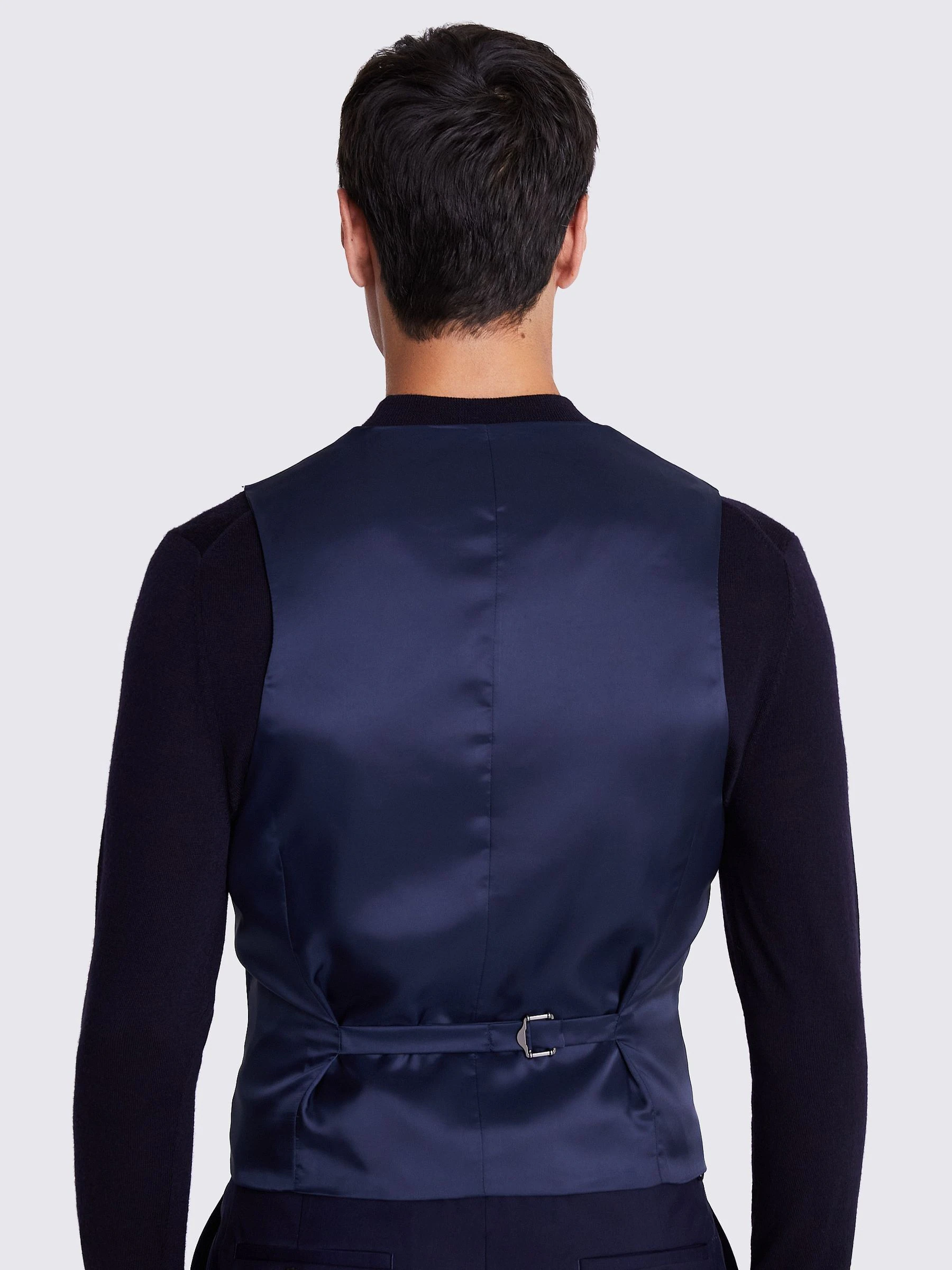 Inktblauw - DKNY Slim Fit Performance Waistcoat
